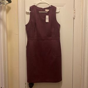 LOFT Outlet Purple Suede Sleeveless Dress - Size 12